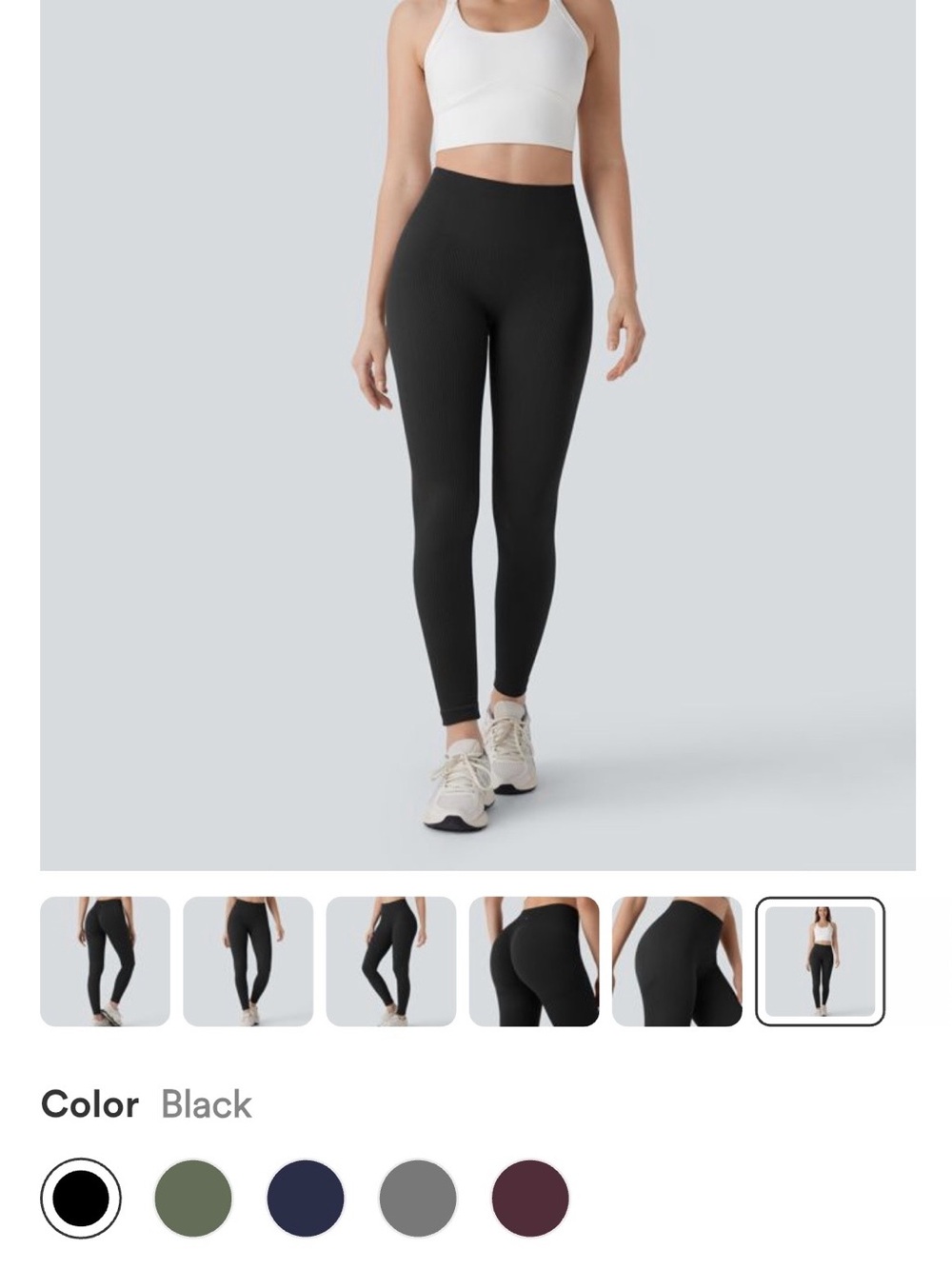 HALARA Black High-Rise Seamless Leggings